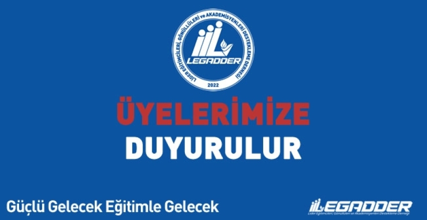 Dernek Üyelerimizin 2026 Üye Aidat Ödemeleri Başlamıştır.
