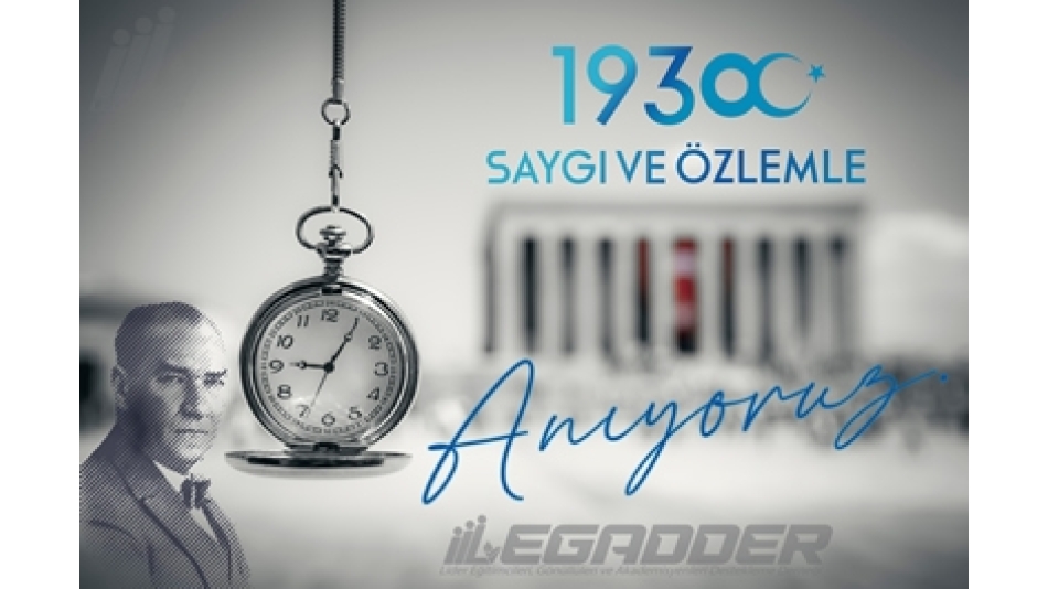 Gazi Mustafa Kemal Atatürk\\\'ü aramızdan ayrılışının 84. yıldönümünde saygı ve özlemle anıyoruz.